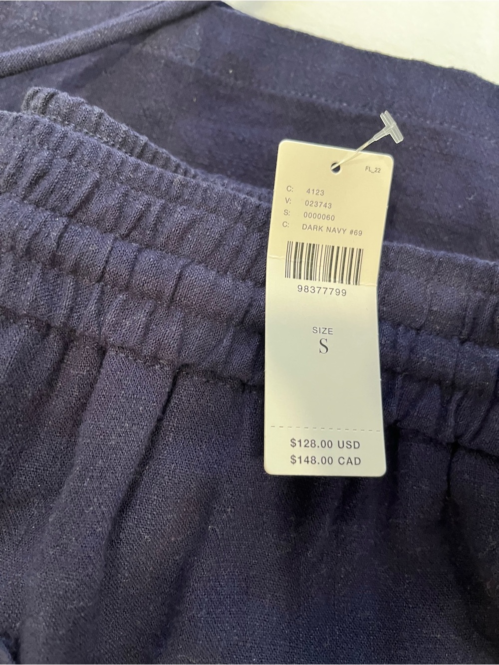 Anthropologie navy pull on pants